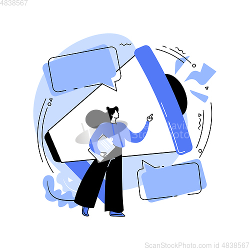Image of PR abstract concept vector illustration.