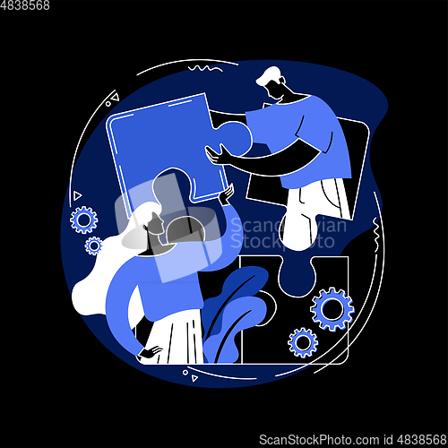 Image of Collaboration abstract concept vector illustration.