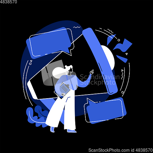 Image of PR abstract concept vector illustration.