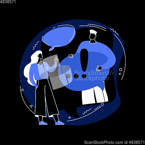 Image of Discussion abstract concept vector illustration.