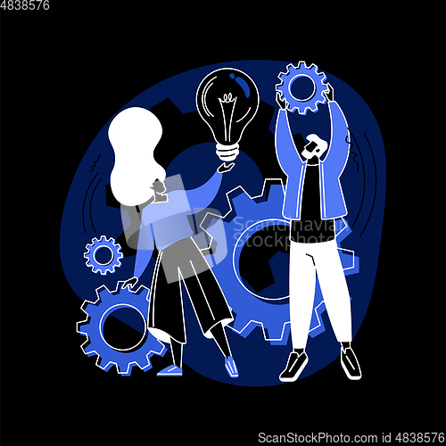 Image of Teamwork power abstract concept vector illustration.