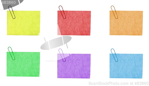 Image of isolated blank postit paper on withe background