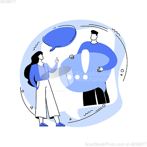 Image of Discussion abstract concept vector illustration.