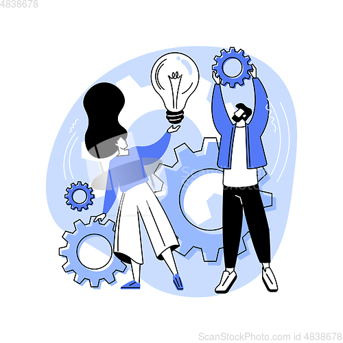 Image of Teamwork power abstract concept vector illustration.