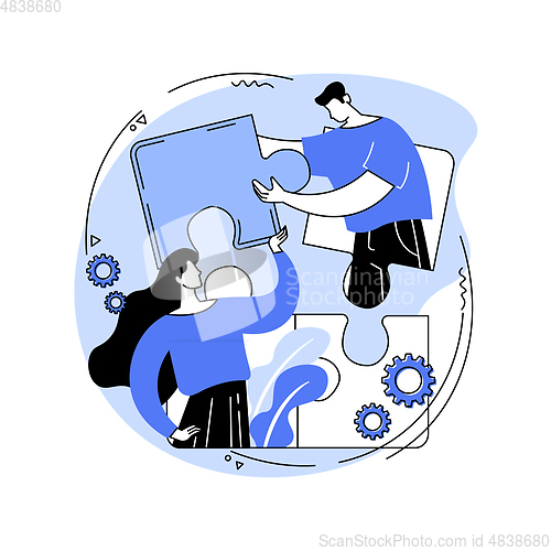 Image of Collaboration abstract concept vector illustration.