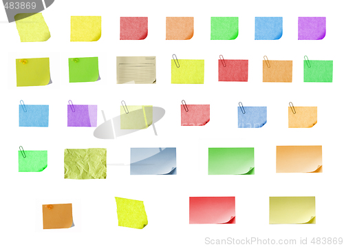 Image of isolated blank postit paper on withe background