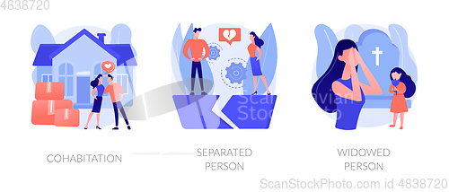 Image of Living together abstract concept vector illustrations.