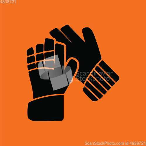 Image of Soccer goalkeeper gloves icon