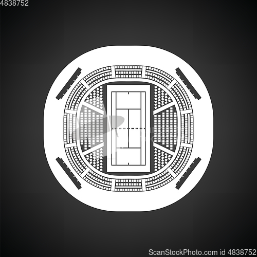 Image of Tennis stadium aerial view icon