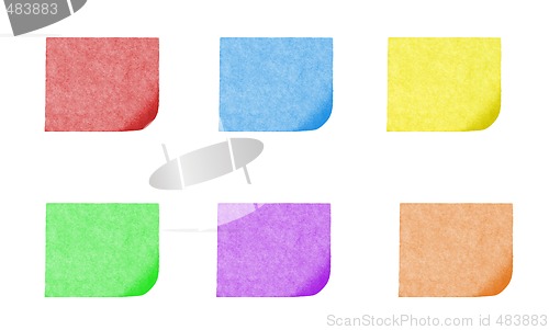 Image of isolated blank postit paper on withe background