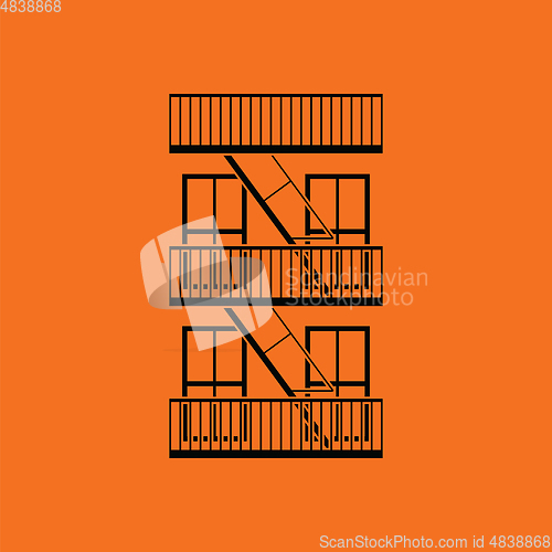 Image of Emergency fire ladder icon