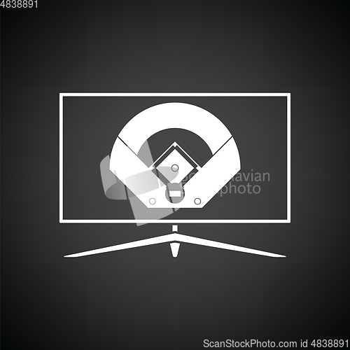 Image of Baseball tv translation icon