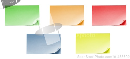 Image of isolated blank postit paper on withe background