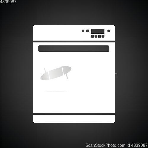 Image of Kitchen dishwasher machine icon