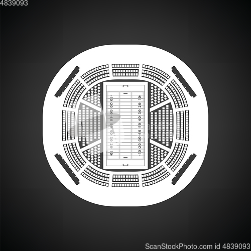 Image of American football stadium bird\'s-eye view icon