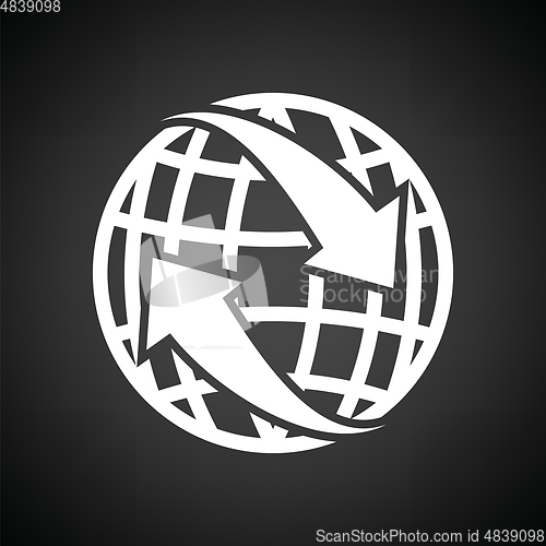 Image of Globe with arrows icon