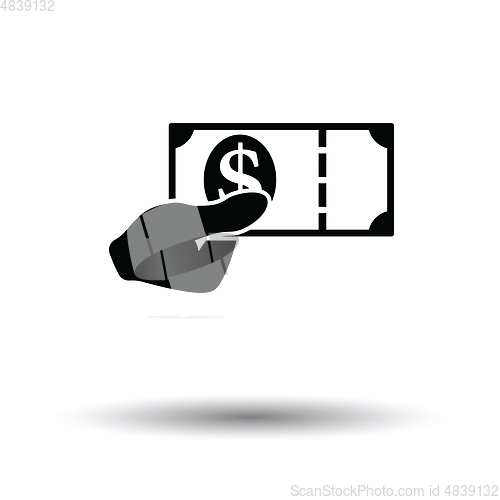 Image of Hand holding money icon