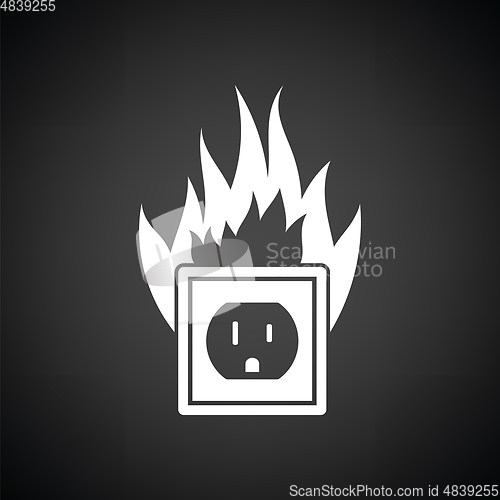 Image of Electric outlet fire icon