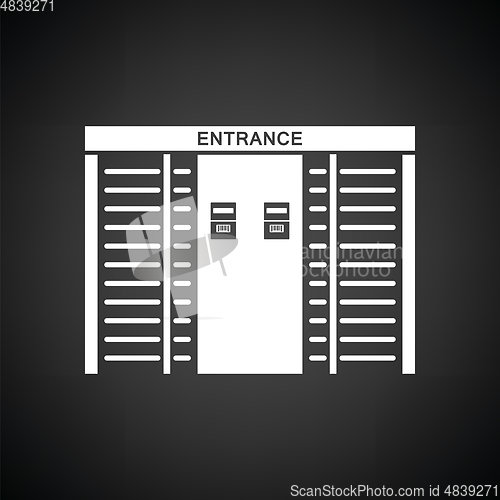 Image of Stadium entrance turnstile icon