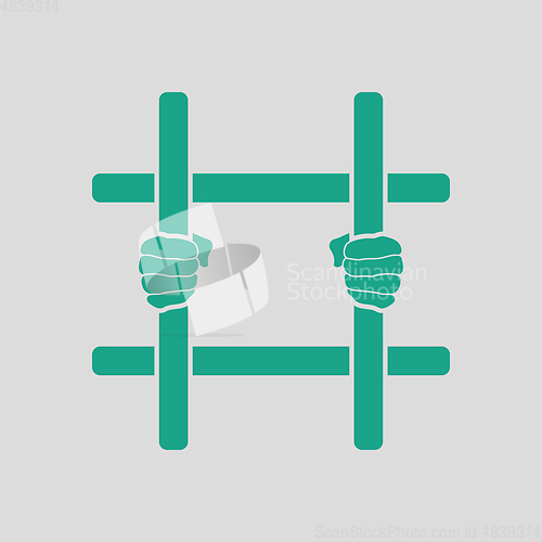 Image of Hands holding prison bars icon