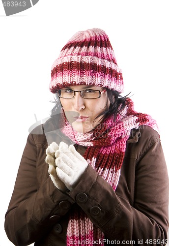 Image of christmas cold girl