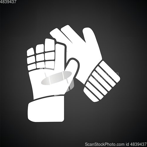 Image of Soccer goalkeeper gloves icon