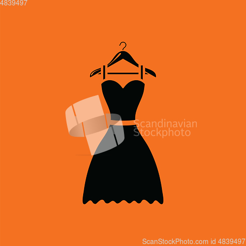 Image of Elegant dress on shoulders icon