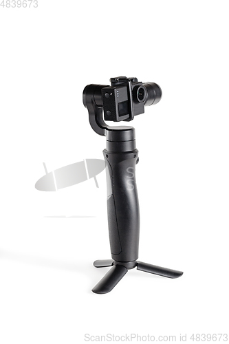 Image of Action camera with stabilizer.