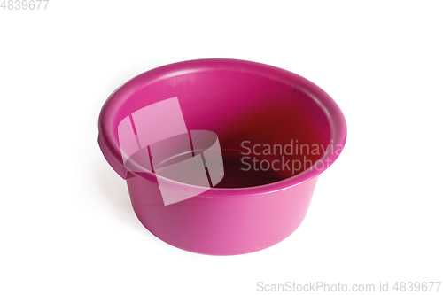 Image of Plastic pink basin.