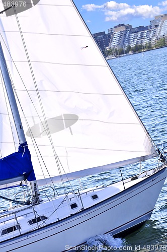 Image of Sailboat in Toronto harbor