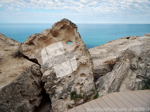 Image of Rocky coast of the Caspian Sea.