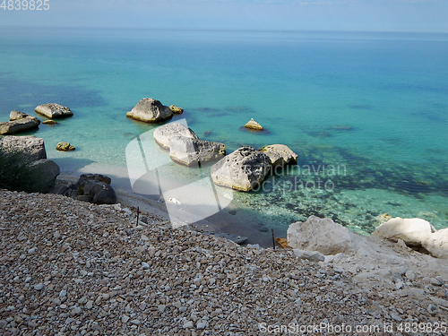 Image of Rocky coast of the Caspian Sea.