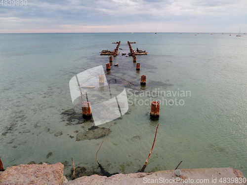 Image of Old concrete pier.