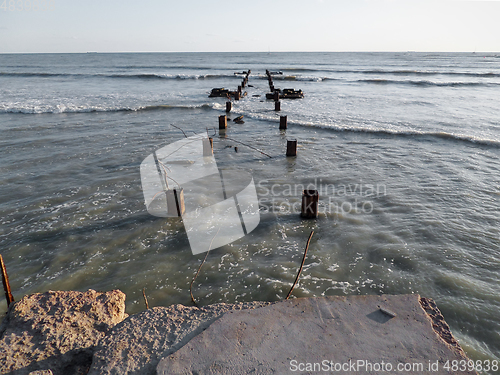 Image of Old concrete pier.