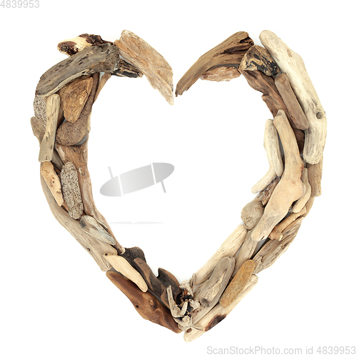 Image of Romantic Natural Driftwood Heart Shape 