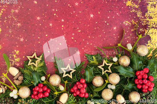 Image of Decorative Abstract Christmas Background Border 