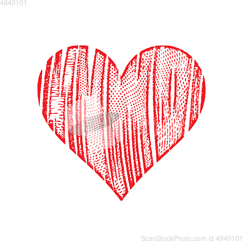 Image of Abstract bright red vector heart