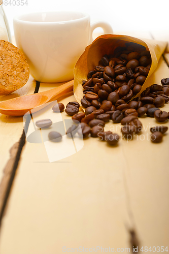 Image of espresso coffee and beans