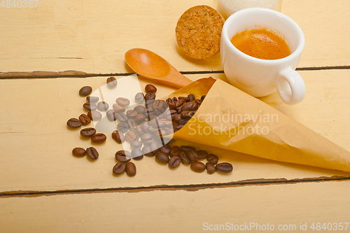 Image of espresso coffee and beans