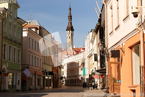 Image of empty street of Tallinn city old town