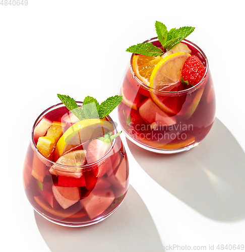 Image of two glasses of red sangria