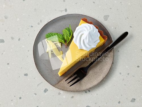 Image of slice of lemon tart