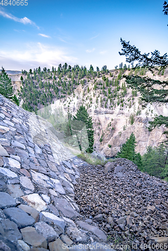 Image of View from Calcite Springs Overlook of the Yellowstone River.