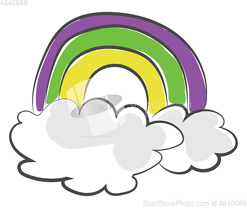 Image of A colorful rainbow vector or color illustration