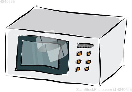 Image of Grey microwave illustration vector on white background 