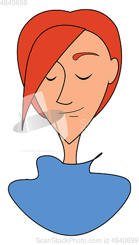 Image of Red hair illustration vector on white background 