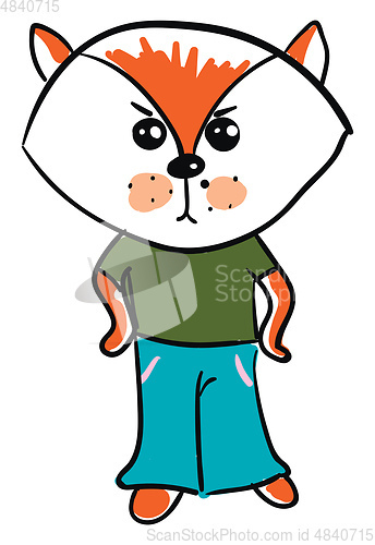 Image of A man with fox face vector or color illustration