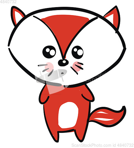 Image of A cute cartoon of a fox vector or color illustration