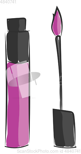 Image of Purple mascara vector or color illustration