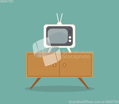 Image of Small television vector or color illustration